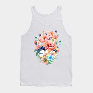 Watercolor pink flowers Tank Top